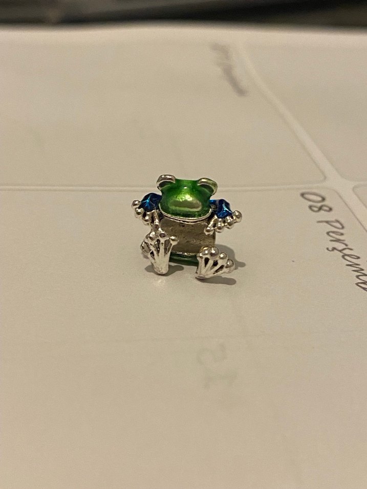 kurbagali gümüş kaplama pandora charm - Görsel 3