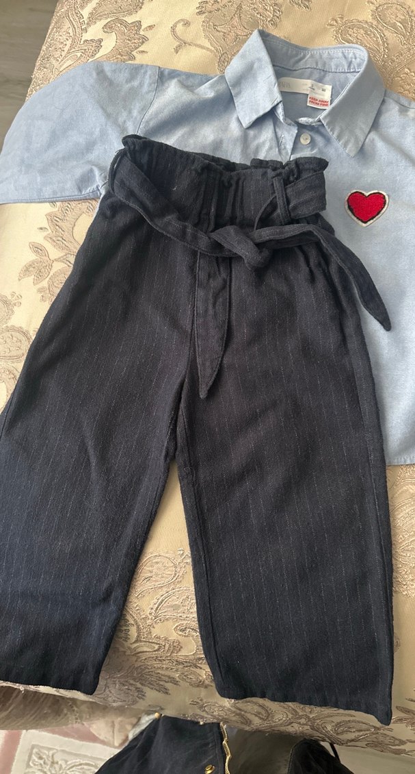 Zara Mavi gömlek ve lacivert pantolon set - Görsel 5