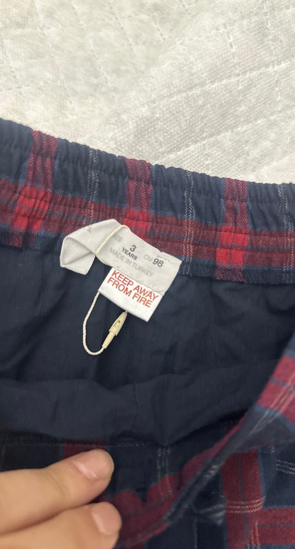 Zara Kız çocuk Kırmızı Ekoseli Mini Etek - Görsel 2