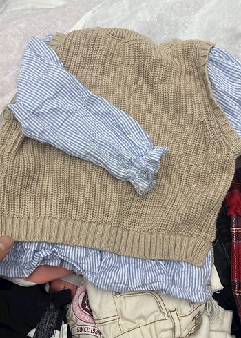 Zara Kız triko kazak bej - Görsel 3