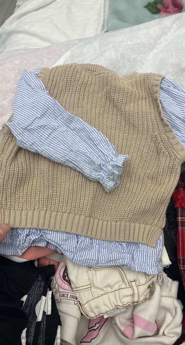 Zara Kız triko kazak bej - Görsel 3