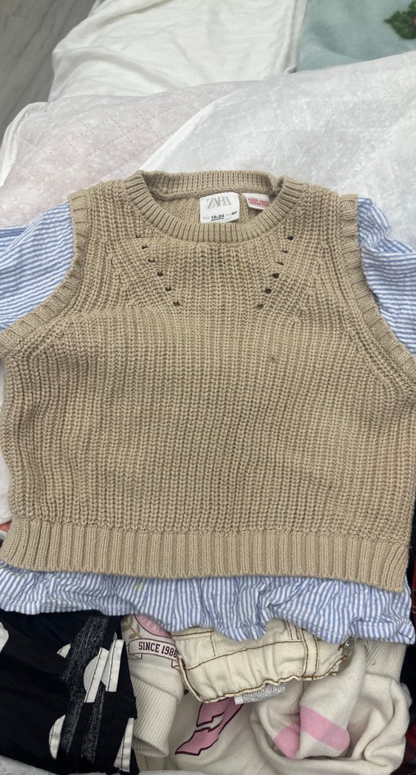 Zara Kız triko kazak bej - Görsel 2