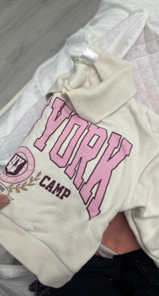 Zara Pembe Baskılı kız bebek Sweatshirt - Görsel 3