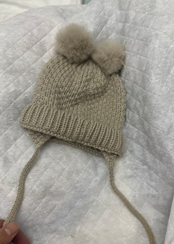 Vizon İpli Çocuk Bere İki Ponponlu 0-6 ay - Görsel 4