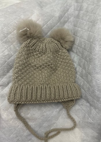 Vizon İpli Çocuk Bere İki Ponponlu 0-6 ay - Görsel 3