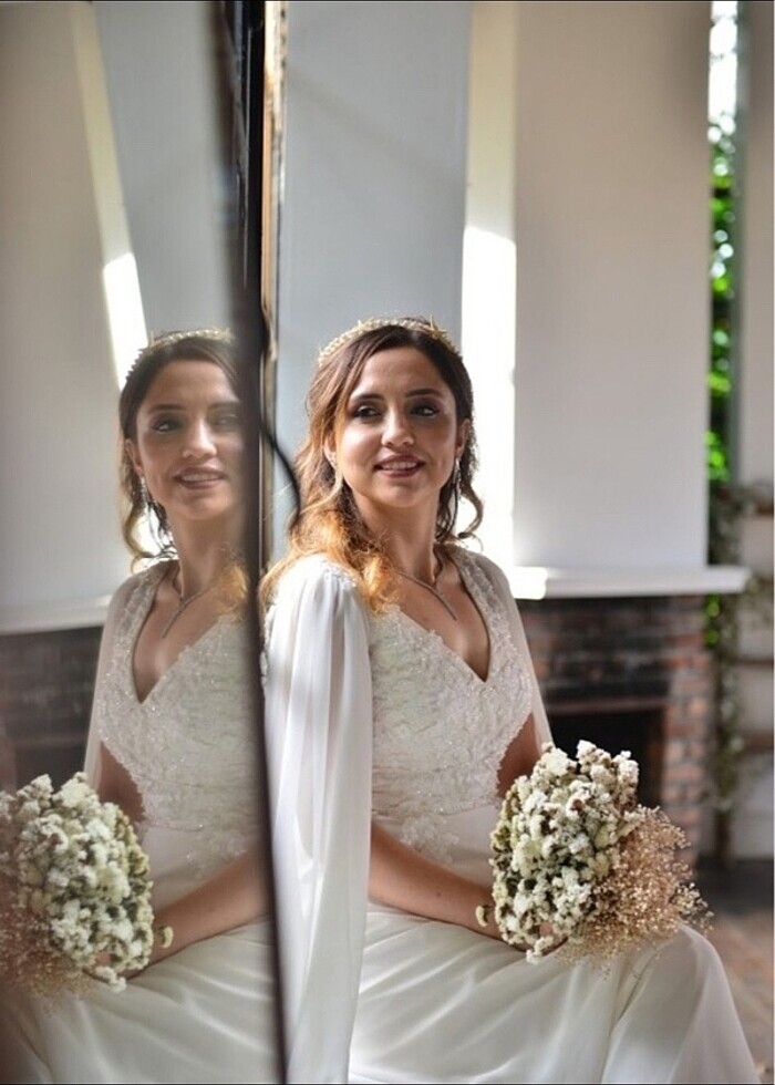 Nikah elbisesi beyaz abiye - Görsel 3