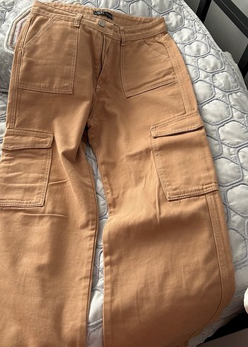 Bej Renk Salaş Kadın Kot Pantolon - Görsel 3