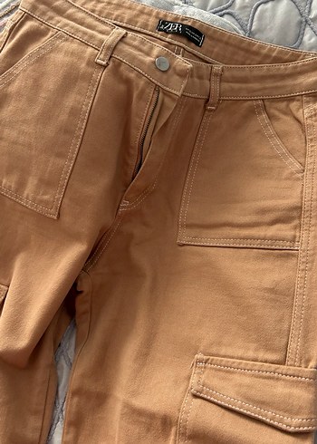 Bej Renk Salaş Kadın Kot Pantolon - Görsel 2