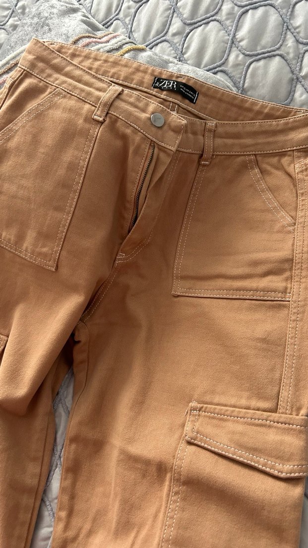 Bej Renk Salaş Kadın Kot Pantolon - Görsel 2