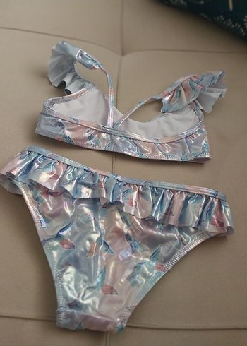 Slipstop Kız Çocuk Pastel Renkli Fırfırlı Bikini