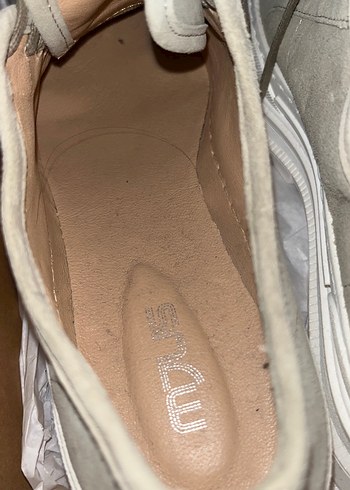 Gri Süet Kadın Spor Ayakkabı - Görsel 4