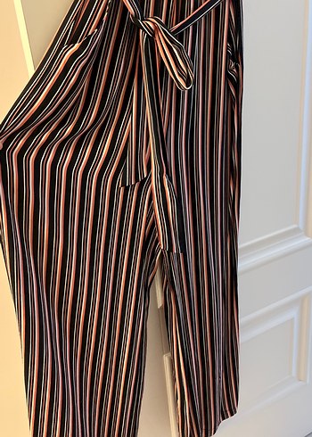 Kadın Kahverengi Çizgili Uzun Tulum - Görsel 2