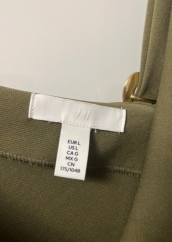 Drapeli Kolsuz Haki Uzun Elbise - Görsel 3