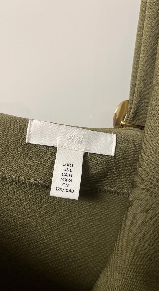 Drapeli Kolsuz Haki Uzun Elbise - Görsel 3