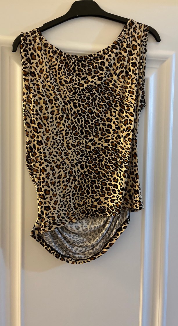 Leopar Desenli Drapeli Hamile Bluzu - Görsel 2