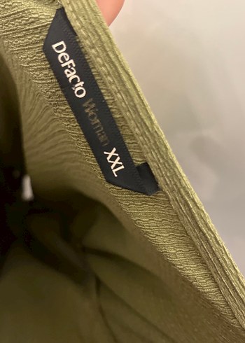 Drapeli Kolsuz Keten Midi Elbise - Görsel 3