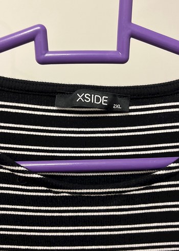 Siyah Çizgili Uzun Kollu Elbise - Görsel 2