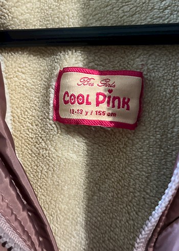 Kahverengi Kürklü Kadın Mont 12-13 yaş a uygun  gül kurusu renk - Görsel 3