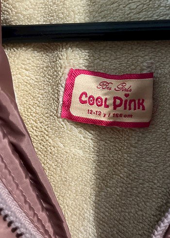 Kahverengi Kürklü Kadın Mont 12-13 yaş a uygun  gül kurusu renk - Görsel 2