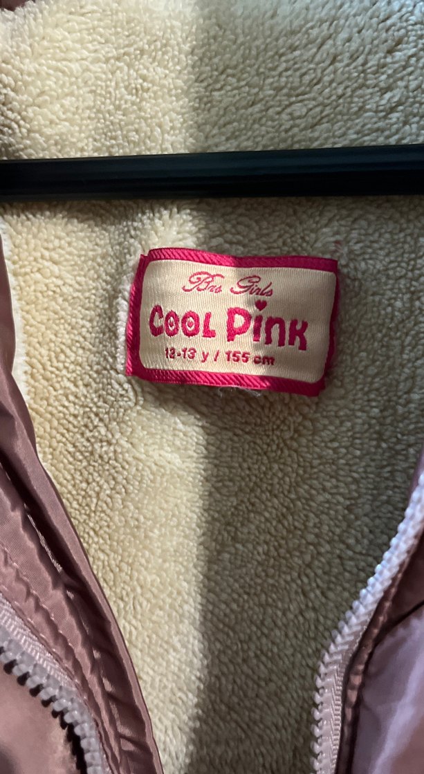 Kahverengi Kürklü Kadın Mont 12-13 yaş a uygun  gül kurusu renk - Görsel 3