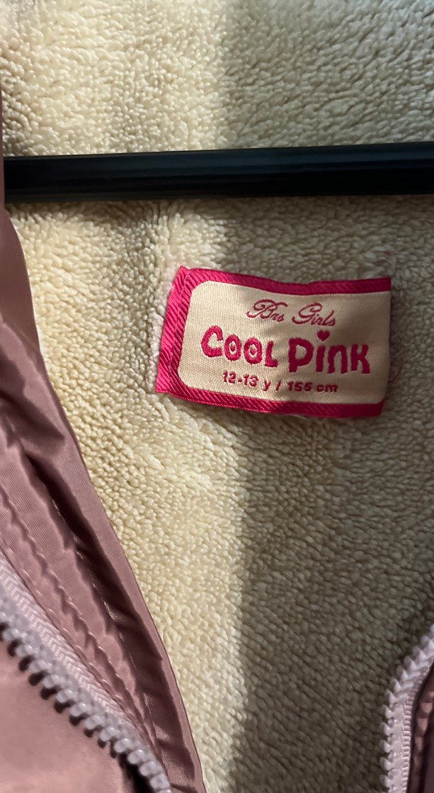 Kahverengi Kürklü Kadın Mont 12-13 yaş a uygun  gül kurusu renk - Görsel 2