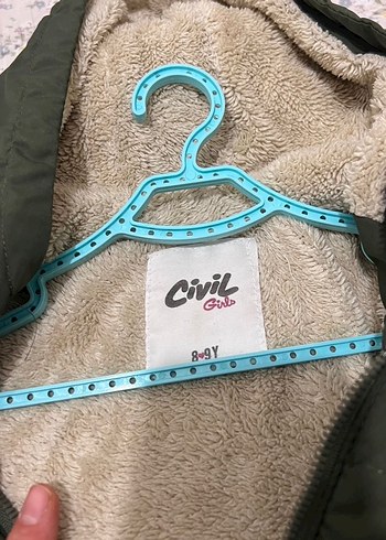 kız Çocuk Yeşil Kürklü Kışlık Mont - Görsel 3