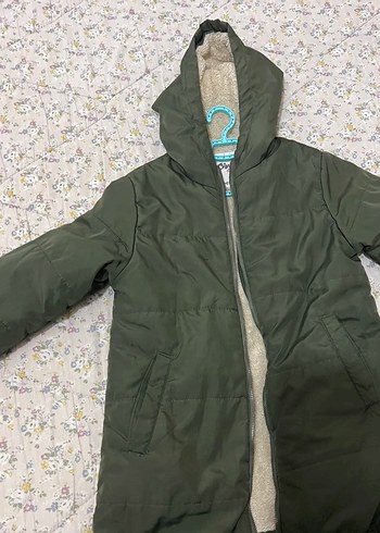 kız Çocuk Yeşil Kürklü Kışlık Mont - Görsel 4