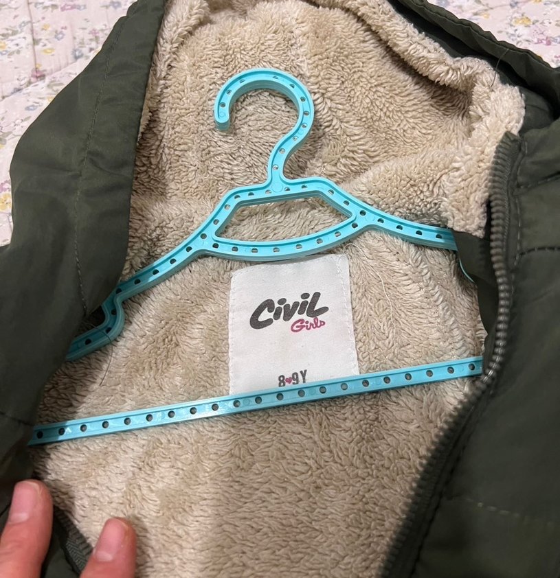 kız Çocuk Yeşil Kürklü Kışlık Mont - Görsel 3