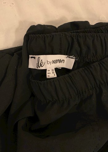 Siyah,Kemer Detaylı,Paraşüt Kumaş Pantolon - Görsel 3