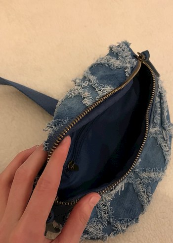 Püsküllü,Denim,Kot,Desenli Çanta - Görsel 4