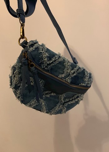 Püsküllü,Denim,Kot,Desenli Çanta - Görsel 2