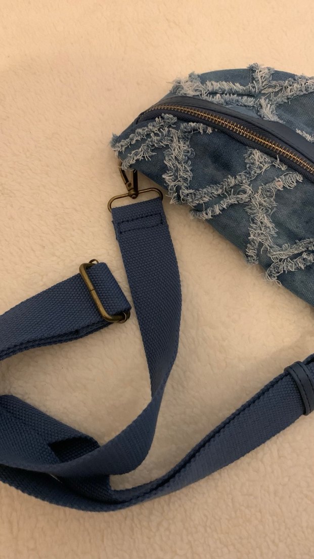 Püsküllü,Denim,Kot,Desenli Çanta - Görsel 3