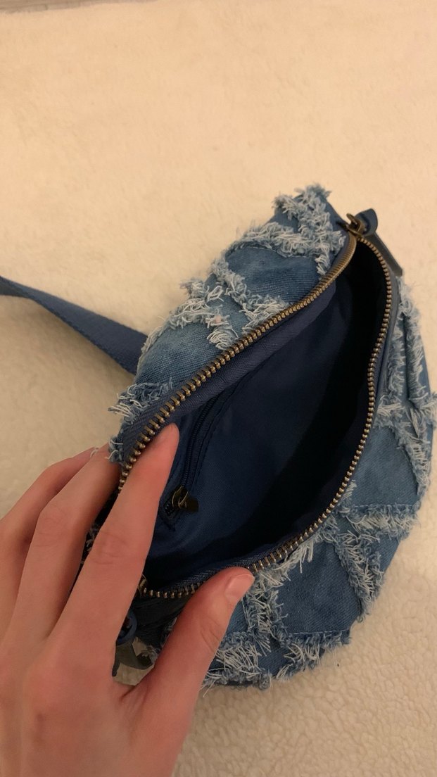 Püsküllü,Denim,Kot,Desenli Çanta - Görsel 4