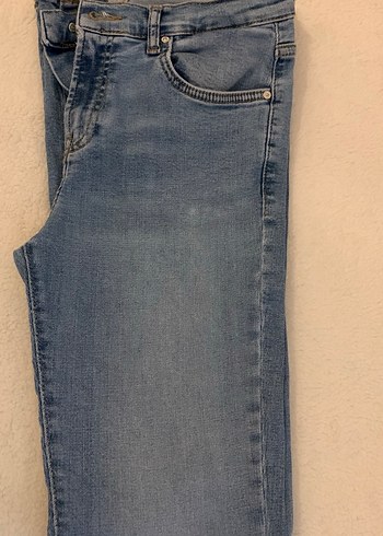 Bol Paça Pantolon,Saran,Denim Jean,High Rise Flare - Görsel 3
