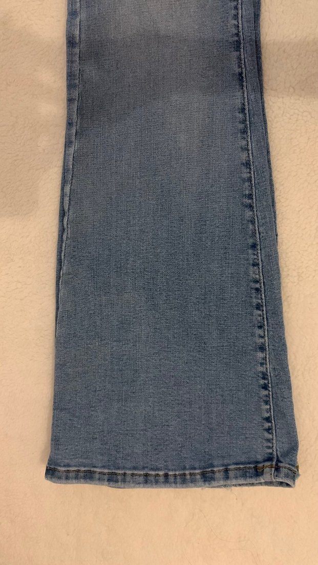 Bol Paça Pantolon,Saran,Denim Jean,High Rise Flare - Görsel 2