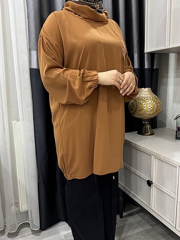 Kahverengi spor tunik