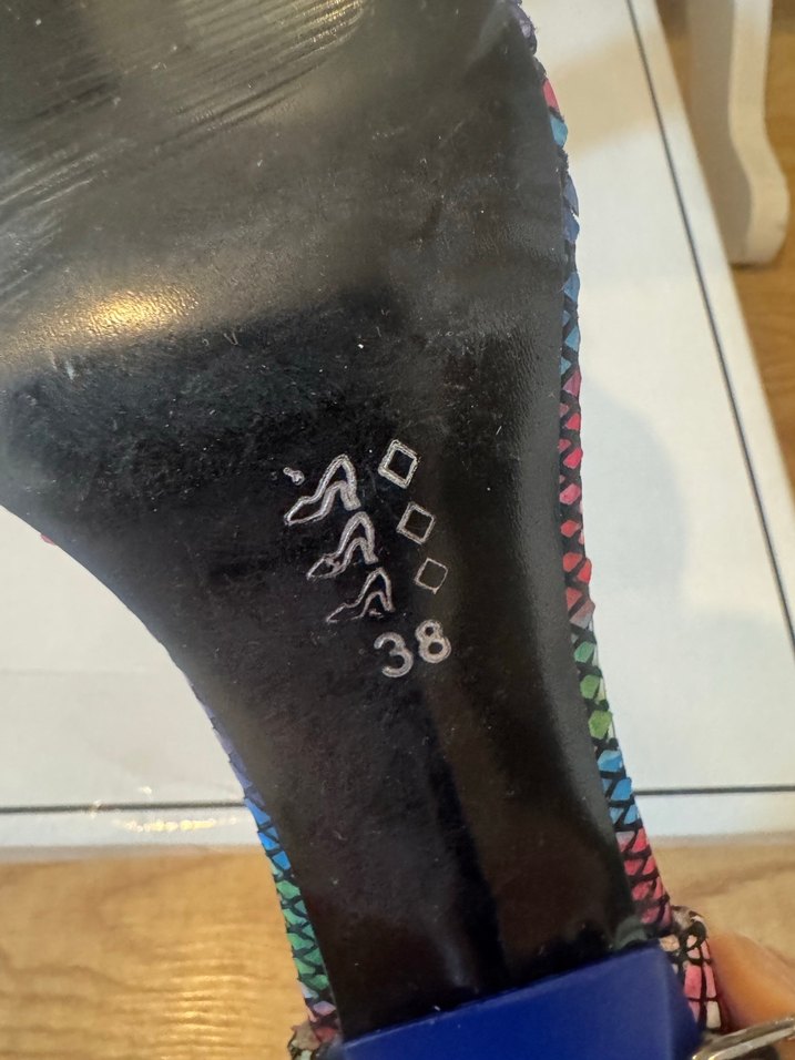 Renkli Yılan Desenli Stiletto Topuklu Kadın Ayakkabı - Görsel 3