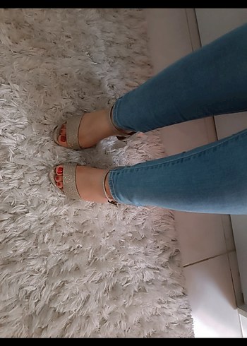 simli topuklu ayakkabı - Görsel 3