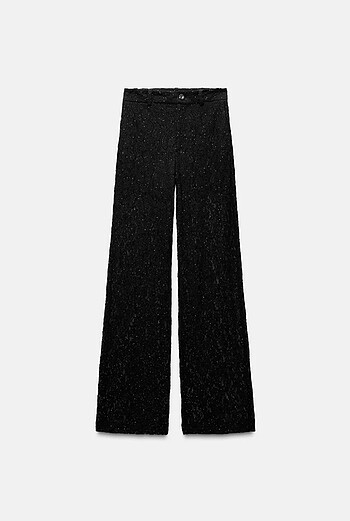 Zara parlak dantelli pantolon