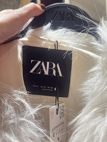 m Beden Zara peluş kürk mont