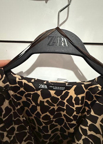 Zebra Desenli Uzun Kollu Mini Elbise - Görsel 4