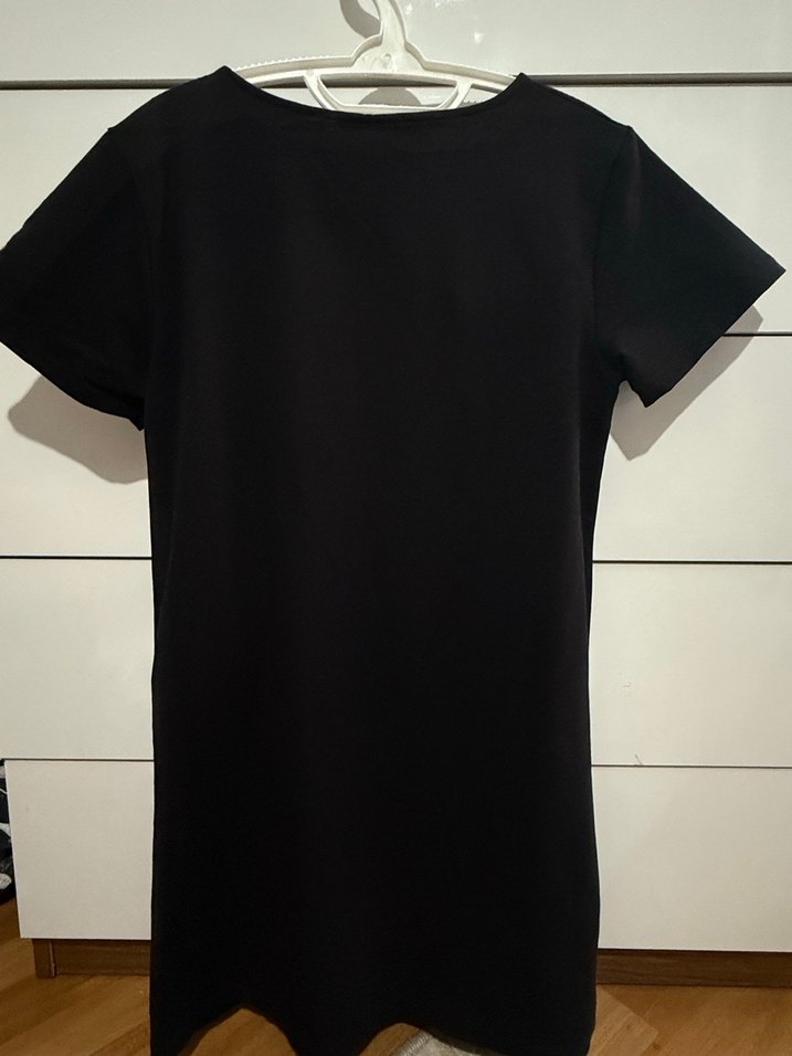 Nakışlı ve Boncuklu Siyah 
 elbise - Görsel 3