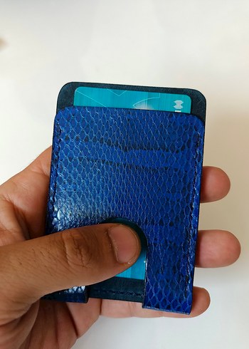 Diğer orijinal yılan derisinden el yapımı kartlık cüzdan