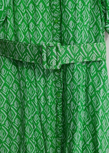 Yeşil Bohem Uzun Elbise - Görsel 6