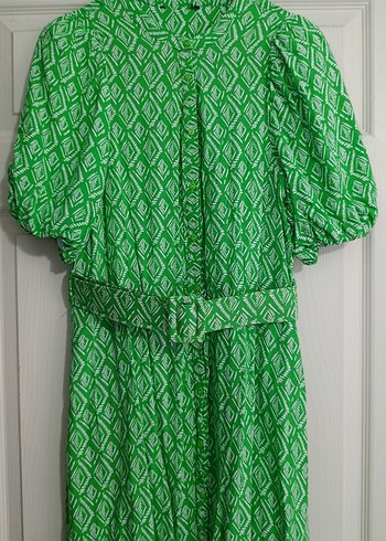 Yeşil Bohem Uzun Elbise - Görsel 3