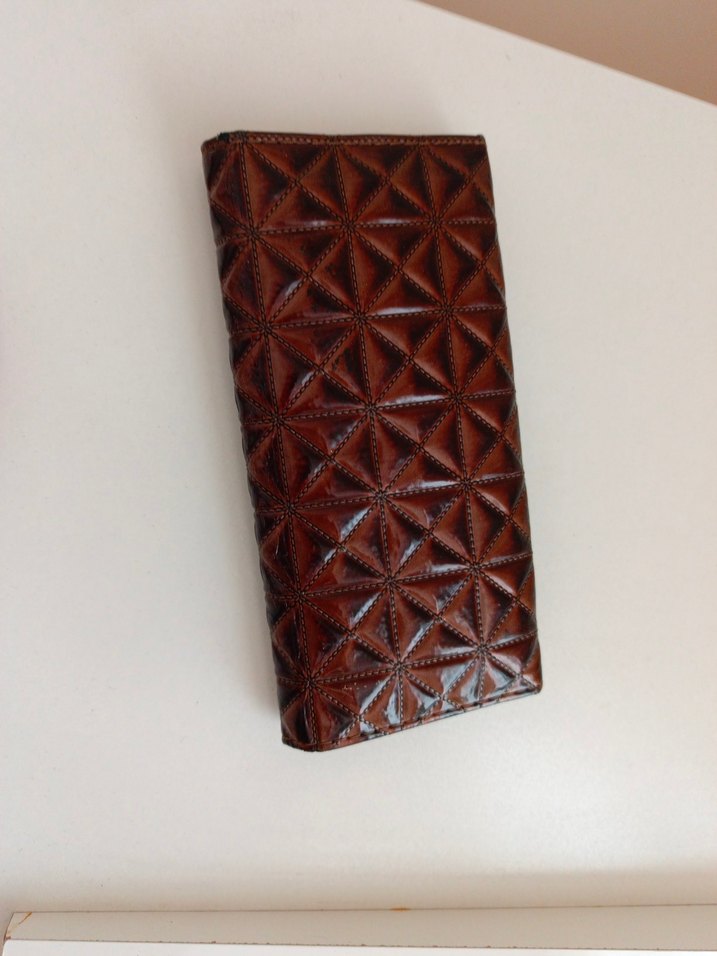 Kahverengi Deri Tokalı Vintage Kadın Cüzdanı - Görsel 2