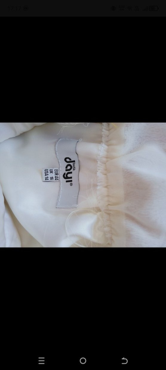 Beyaz Nakışlı Drapeli Uzun vintage Abiye Elbise - Görsel 4