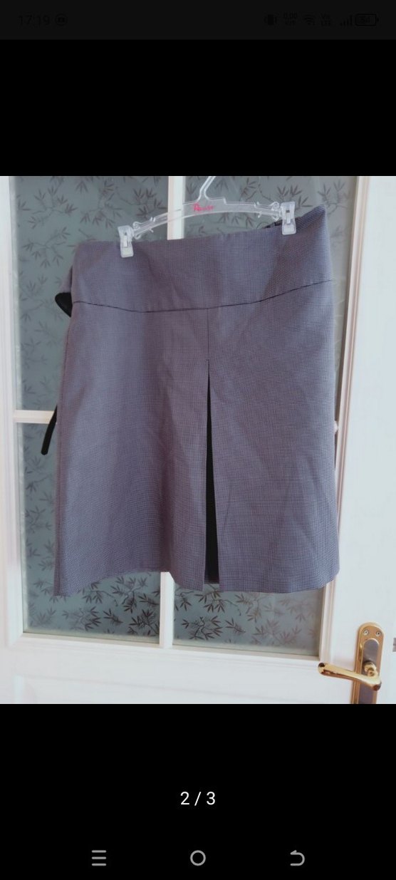 Gri Midi Kuşaklı etek - Görsel 2