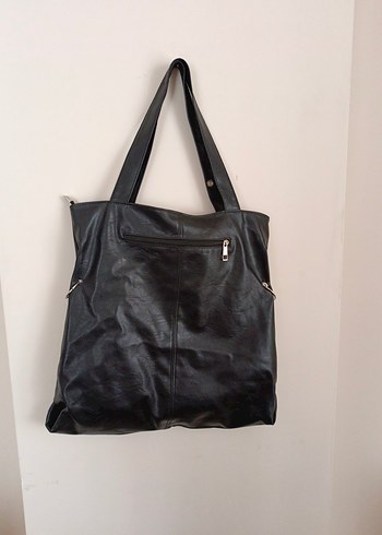 Siyah Deri Püsküllü Kadın Çanta - Görsel 2