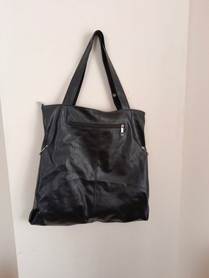 Siyah Deri Püsküllü Kadın Çanta - Görsel 2